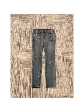 LOLO Jeans women's size 5 blue distressed mid-rise stretch jeans